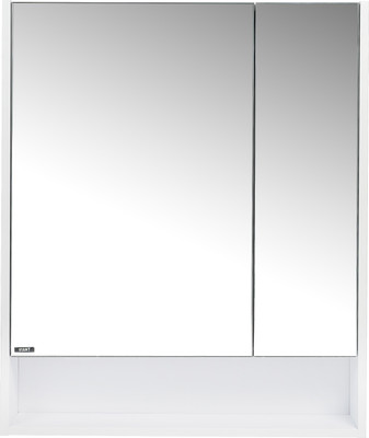 Шкаф с зеркалом для ванной Viant Мальта 80 / VMAL80BEL-ZSH