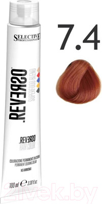 Крем-краска для волос Selective Professional Reverso Superfood 7.4 / 89074 (100мл, блондин медный)