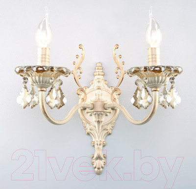 Бра Евросвет Elisha 3281/2 (бело-золотой/тонированный хрусталь)