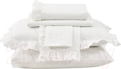 Комплект постельного белья Arya Natural Stone Washed Valensiya / 8680943227621 (белый)