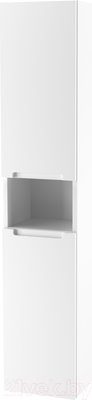 Шкаф-пенал для ванной ЗОВ Дион 150 / DP150LWP0M9003MKV5 (белый матовый)