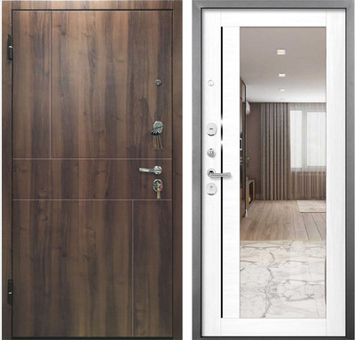 Входная дверь Промет Урбан Рефлект бланко (96x205, левая)