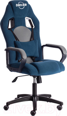 Кресло геймерское Tetchair Driver флок (ткань синий/серый 32/TW-12)