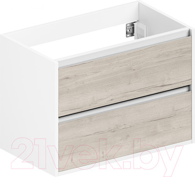Тумба под умывальник ЗОВ Парма 90 / P90LWP0MWHMC1A (белый/белый галифакс)