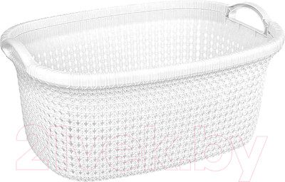 Корзина для белья Эльфпласт Paola EP427 (30л, белый)