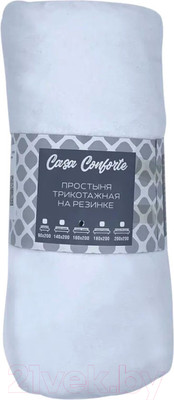 Простыня Casa Conforte 160x200x20 / 6183065 (белый)