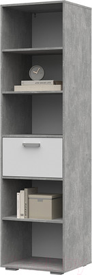 Стеллаж Стендмебель Денвер ПН 02 (белый/ателье светлое)