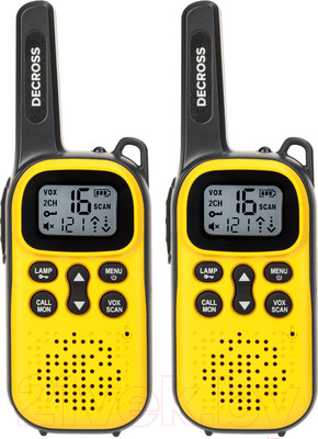 Комплект раций Decross DC43 (2шт, желтый)