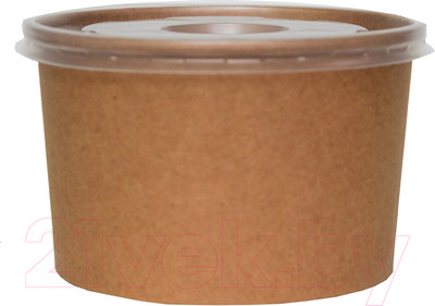 Набор одноразовых контейнеров Paperko С пластиковой крышкой сп390К (50шт)