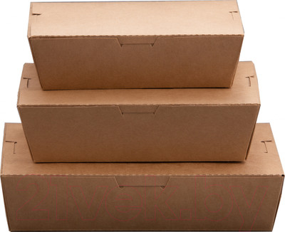 Набор коробок упаковочных для еды Paperko ланч1200 (50шт)