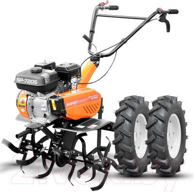 Мотокультиватор бензиновый Skiper SP-720 + колеса Brado 4.00-8 (комплект)