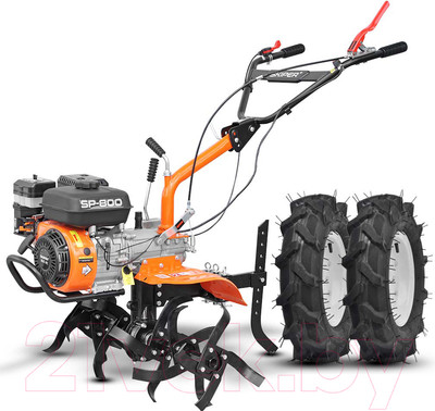 Мотокультиватор бензиновый Skiper SP-800 + колеса Brado 5.00-10 (комплект)