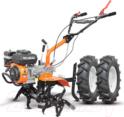Мотокультиватор бензиновый Skiper SP-800 + колеса Brado 4.00-8 (комплект)