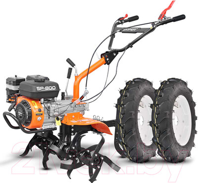 Мотокультиватор бензиновый Skiper SP-800 + колеса Brado 6.00-12 (комплект)