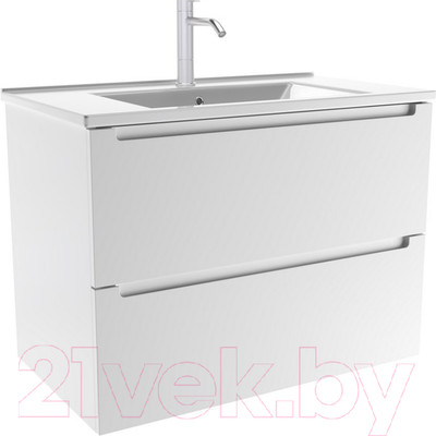 Тумба с умывальником ЗОВ Дион 70 / D70LWP0M9003MKV5-OL70 (белый матовый)