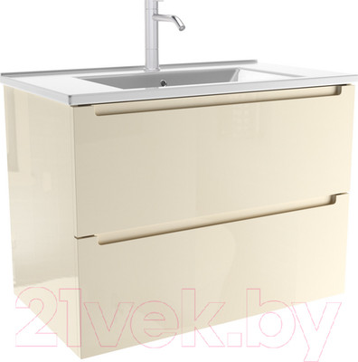 Тумба с умывальником ЗОВ Дион 60 / D60LWPFM1015GKV5-OL60 (бежевый глянец)