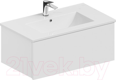 Тумба с умывальником ЗОВ Кито 60 / K60LW0MWM-OL60 (белый матовый)