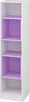 Стеллаж Премиум Рокси (белый/ирис)