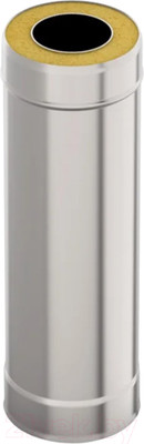 Труба вытяжная Гефест Сталь 1.0м 120x200 AISI 430/430 0.8мм/0.5мм (К)