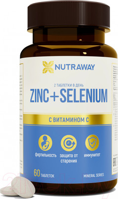 Витаминно-минеральный комплекс Nutraway Zinc + Selenium (60шт)