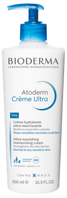 Крем для тела Bioderma Atoderm Creme Ultra с помпой (500мл)