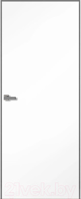 Дверь межкомнатная скрытая Velldoris Invisible с притвором Morelli М1895 врезка петли Kubica K6360/38