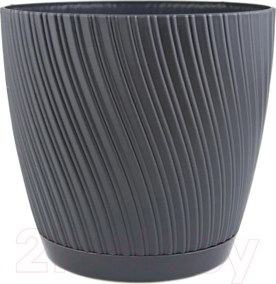 Кашпо Formplastic Mika Eco FP-4580 (антрацит)