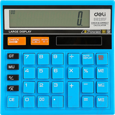 Калькулятор Deli Rio / 39231FBLUE (голубой)