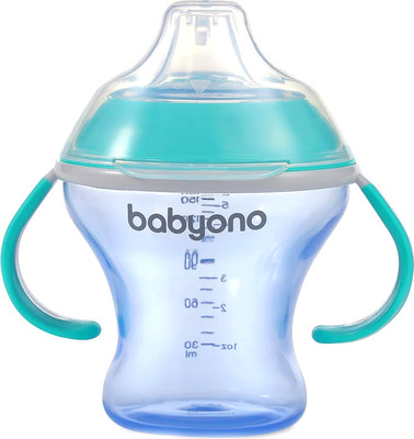 Поильник BabyOno Natural Nursing c мягким носиком 3м+ / 1456/01 (180мл, мятный/бирюзовый)