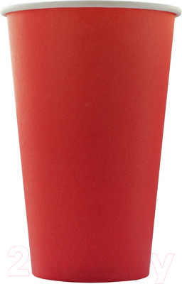 Набор бумажных стаканов Паксервис 400мл НВ90-530 / 187190 (50шт, красный)