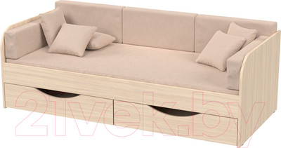 Кровать-тахта детская Seven Dreams Belden с ящиками sd-102 (дуб млечный)