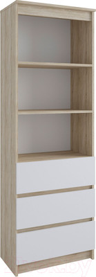 Стеллаж ДСВ Мори МСТ 600.3 (дуб сонома/белый)