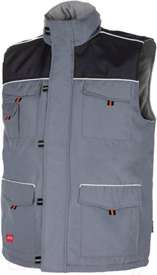 Жилет рабочий ArtMas Prof-Top утепленный (р-р 52-54, серый/черный)