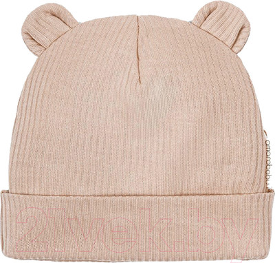 Шапочка для малышей Amarobaby Fashion Bear / AB-OD22-NE16FBe/03-42 (бежевый)