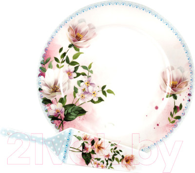 Блюдо для торта Белбогемия 19-313 / 103543 (с лопаткой)