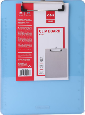 Планшет с зажимом Deli Start / 9256 (прозрачный/синий)