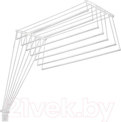 Сушилка для белья Comfort Alumin Group Euro Premium Потолочная 7 прутьев 120см (алюминий/белый)