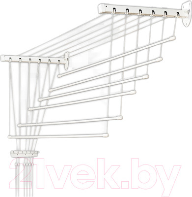 Сушилка для белья Comfort Alumin Group Euro Premium Потолочная 6 прутьев 180см Лифт (алюминий/белый)