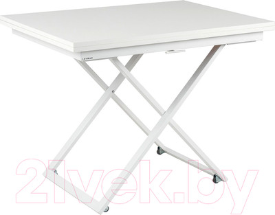 Стол-трансформер Levmar Compact D78/S64 (белый/белые опоры)
