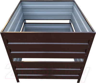 Компостер Формула качества Оцинкованный без крышки 1500x1500x1000 R8017Б (шоколадно-коричневый)