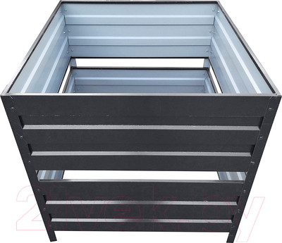 Компостер Формула качества Оцинкованный без крышки 1500x1500x1000 R7024Б (графитовый серый)