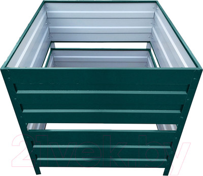 Компостер Формула качества Оцинкованный без крышки 1500x1500x1000 R6005Б (зеленый мох)