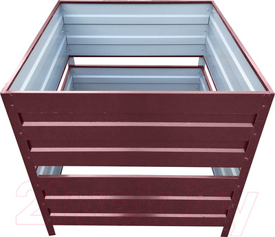Компостер Формула качества Оцинкованный без крышки 1500x1500x1000 R3005Б (винно-красный)