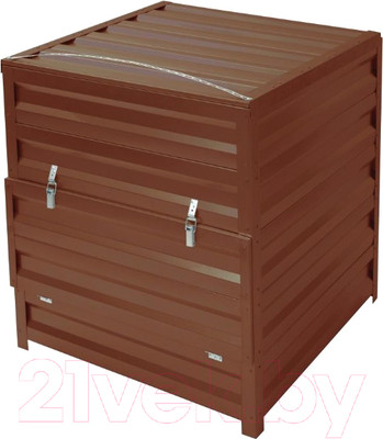 Компостер Формула качества Оцинкованный с крышкой 1000x1000x1000 R8017C (шоколадно-коричневый)