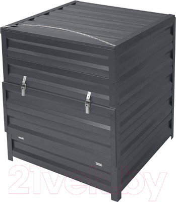 Компостер Формула качества Оцинкованный с крышкой 1000x1000x1000 R7024C (графитовый серый)