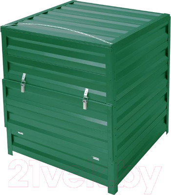 Компостер Формула качества Оцинкованный с крышкой 1000x1500x1000 R6005С (зеленый мох)