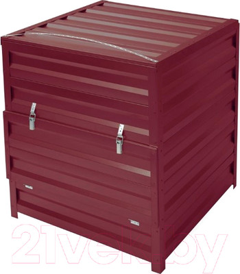 Компостер Формула качества Оцинкованный с крышкой 1000x1500x1000 R3005С (винно-красный)