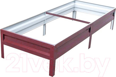 Грядка модульная Формула качества Оцинкованная 2000x1000x200 (винно-красный)