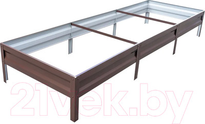 Грядка модульная Формула качества Оцинкованная 5000x1000x200 (шоколадно-коричневый)