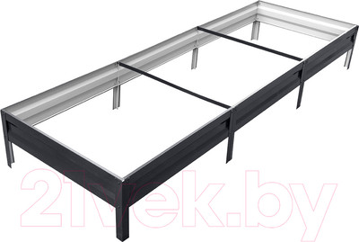 Грядка модульная Формула качества Оцинкованная 5000x1000x200 (графитовый серый)